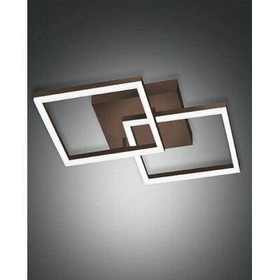 Bard doppio 45x45 cm lampada da parete/soffitto struttura in alluminio e metacrilato Led 39W 3000K