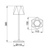Lampe de table rechargeable Katy Fabas Luce structure métallique IP54