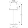 Adam Fabas Luce rechargeable table lamp IP44 metal structure