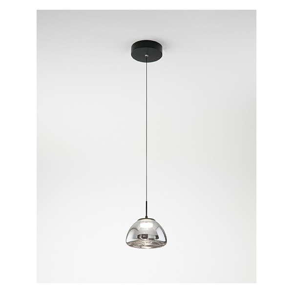 Lucille Suspension Lamp Fabas Luce in metal and glass diffuser / Vellini