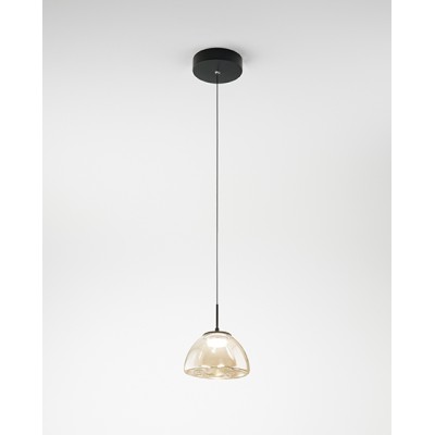 Lucille suspension lamp with metal structure and glass diffuser LED 8W 3000K
