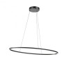 Leo Piccolo Oval Suspension Lamp Redo Group structure in aluminum and metal
