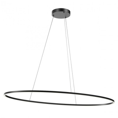 Leo Large oval pendant lamp structure in aluminum and metal Led 65W 3000K/4000K