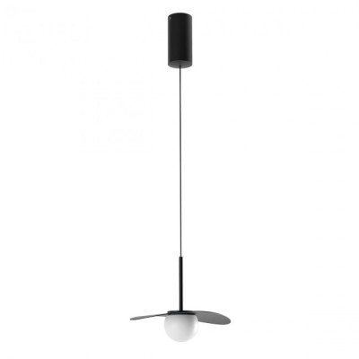Cody 1 light suspension lamp with aluminum and metal structure and glass diffuser LED 11W 3000K