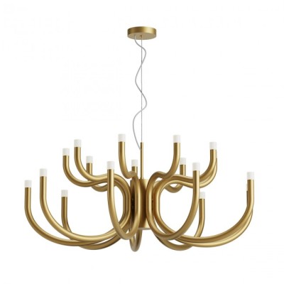 Luxor Ø 96 cm suspension lamp with metal and aluminum structure Led 81W 3000K