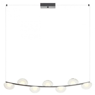 Sinclair L 112.5 cm suspension lamp with metal structure and glass diffusers LED 42.7W 3000K