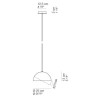 Flip 250 pendant lamp Cini & Nils tilting dome in aluminum / Vellini