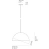 Flip 500 pendant lamp Cini & Nils tilting dome in aluminum / Vellini