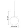 Eva Ø 25 cm Lampada a Sospensione Sikrea struttura in metallo e vetro / Vellini