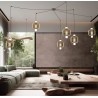 Zhen Ø 25 cm Sikrea Suspension Lamp structure in metal and glass / Vellini