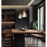 Suspended Ø 25 cm Sikrea Suspension Lamp structure in metal and glass / Vellini