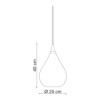 Suspended Ø 25 cm Sikrea Suspension Lamp structure in metal and glass / Vellini