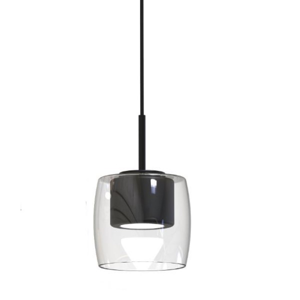 Mirò Ø 17 cm Sikrea Suspension Lamp structure in metal and glass / Vellini