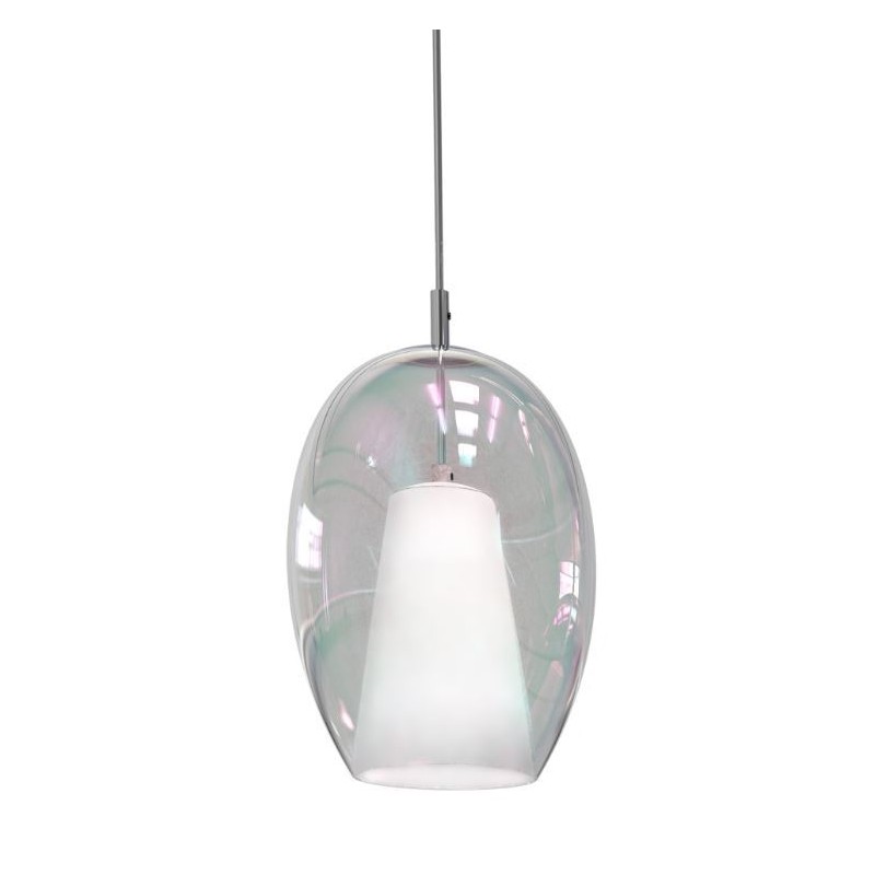 Lampe à suspension Iride Ø 24 cm Sikrea structure en métal et verre / Vellini