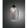 Infinity Fabas Luce Suspension Lamp in metal and smoked glass