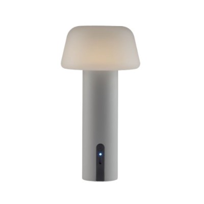 Lampe de table rechargeable Seal avec structure en aluminium et diffuseur en polycarbonate, LED 2W IP54