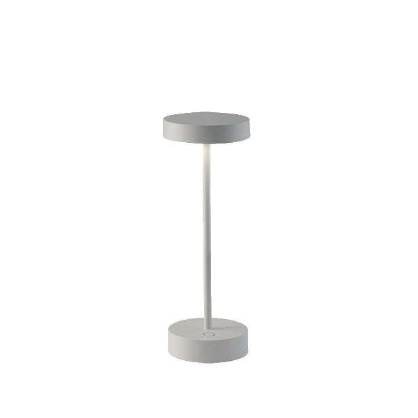 Lampe de table rechargeable Asia Mini Pan International IP54 avec structure en aluminium
