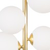 Lampe à suspension Dallas 6 lumières Maytoni avec structure en métal et sphères en verre / Vellini