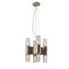 Rondò SP 8/331 Sillux Suspension Lamp with brushed bronze structure and glass diffuser