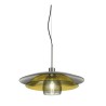 Chaos SP 7/339 Sillux Suspension Lamp with metal structure and glass diffuser