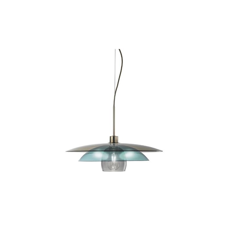Chaos SP 8/339 Sillux Lampe à Suspension avec structure en métal et diffuseur en verre