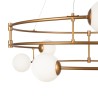 Balance 6 lights Maytoni pendant lamp with metal structure and glass spheres / Vellini
