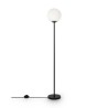 Ring floor lamp Maytoni metal structure and glass sphere / Vellini