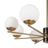 Lampe à suspension Maytoni 8 lumières en marbre avec structure en métal et sphères en verre / Vellini