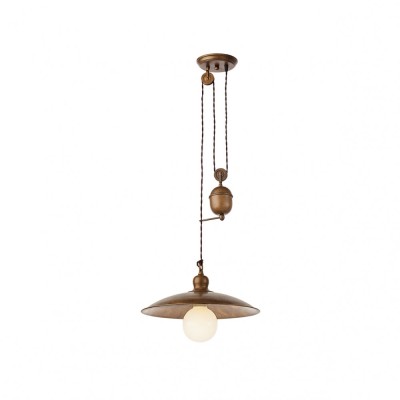 Lena Saliscendi suspension lamp with metal structure and lampshade 42W E27