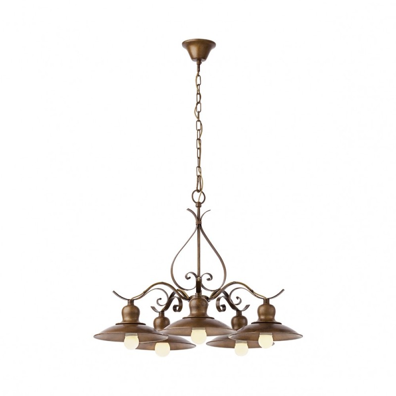 Lampe à Suspension Lena 5 lumières Redo Group structure et abat-jour en métal