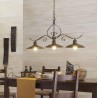 Lena 3 lights 02-759 Suspension Lamp Redo Group structure and lampshade in metal