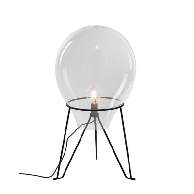 Azuma L38 lampada da tavolo/terra con goccia in vetro soffiato trasparente E27