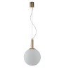 Hera S30 Fan Europe Suspension Lamp, metal structure and blown glass diffuser