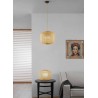 Zen M Fan Europe pendant lamp in bamboo with thermoplastic diffuser