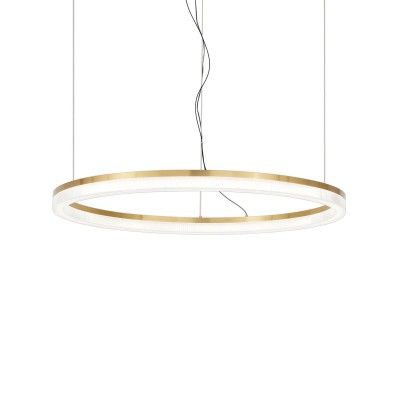 Crown Ø 80 cm metal pendant lamp with acrylic diffuser Led 42W 3000K