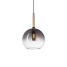Lampe à suspension Empire SP1 Sphere Ideal Lux en métal avec diffuseur en verre / Vellini