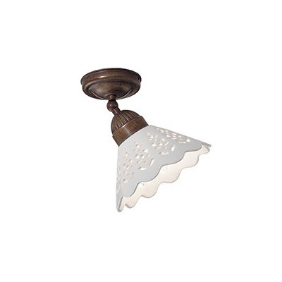 Fior di Pizzo 065.23 Piccola lampada da soffitto in ceramica e ottone 46W E27