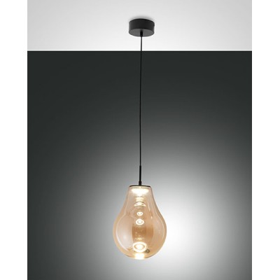 Lampe à suspension Noa Fabas Luce en métal et diffuseur en verre / Vellini