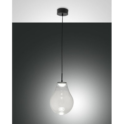 Noa suspension lamp with metal structure and glass diffuser LED 14W 3000/4000K