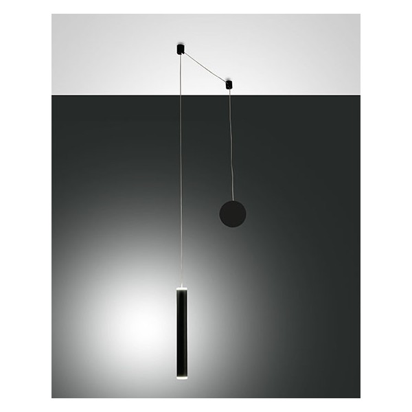 Prado with decentralization Fabas Luce Suspension Lamp with structure in metal and methacrylate / Vellini
