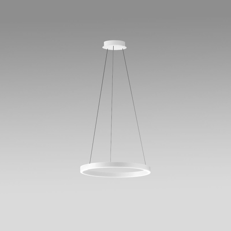 Criseide S/P circle Ø 60 cm Suspension Lamp Gea Luce aluminum frame / Vellini