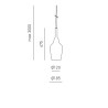 Ofelia S/12 Suspension Lamp Gea Luce diffuser in borosilicate glass / Vellini