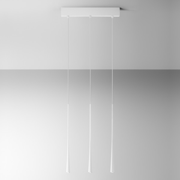 Lampe à suspension Dafne S/3P bar 3 lumières Gea Luce cadre en aluminium / Vellini