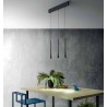 Dafne S/3P barra 3 luci Lampada a Sospensione Gea Luce montatura in alluminio / Vellini
