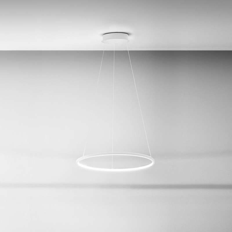 Lampe à suspension simple Erika Gea Luce avec cadre en aluminium / Vellini
