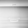 Erika S/2 double circle Suspension Lamp Gea Luce with aluminum frame / Vellini