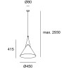 Super Attic Pendant Lamp Leds C4 aluminum structure / Vellini