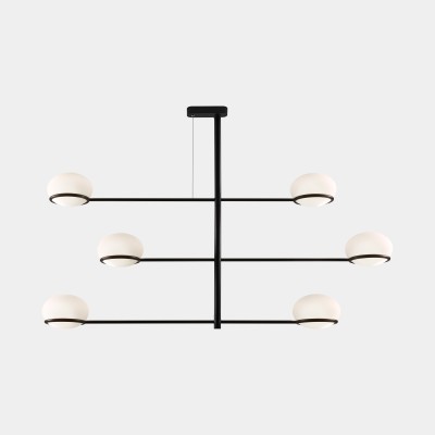 Lampe à suspension Coco Chandelier avec structure en métal et diffuseur en polycarbonate 9W E14