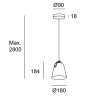 Napa Small Pendant Lamp Leds C4 metal structure / Vellini