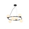Bowling Ø 70 cm Suspension Lamp Redo Group metal structure and blown glass diffuser